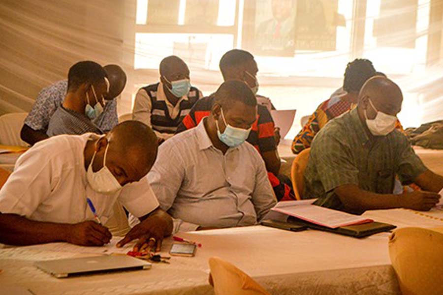 Researchers at West African Center for Emerging Infectious Diseases (WAC-EID) at a training conference in Jos, Nigeria.