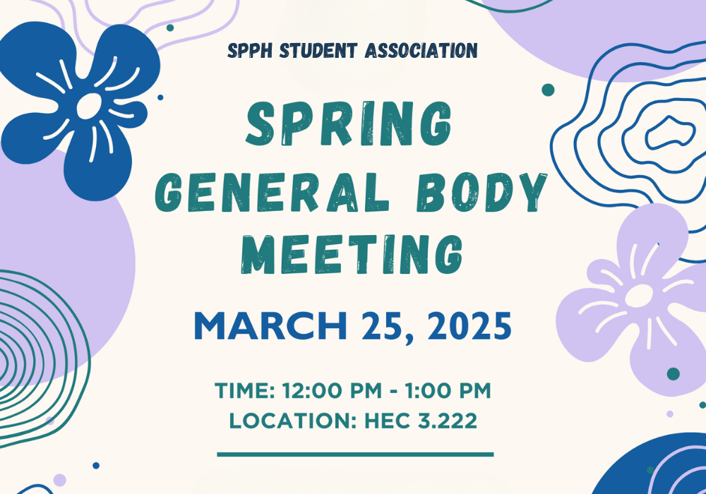 SPPH Student Association Spring General Body Meeting